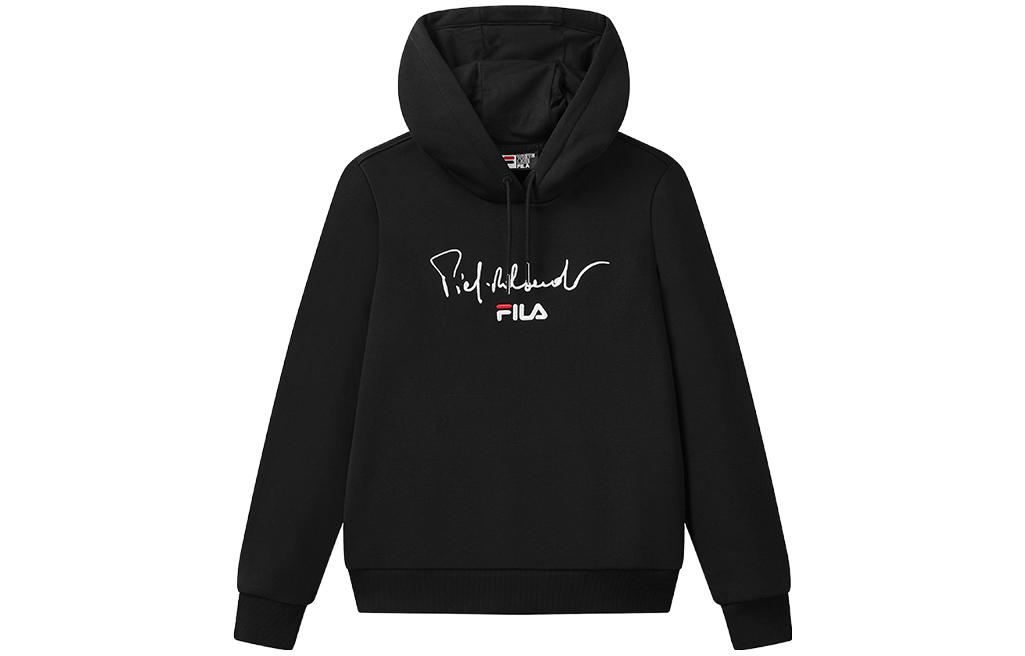 (Women) FILA Oversized Black Letter Print Pullover Hoodie F11W118232F-BK