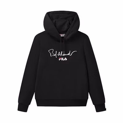 (Women) FILA Oversized Black Letter Print Pullover Hoodie F11W118232F-BK