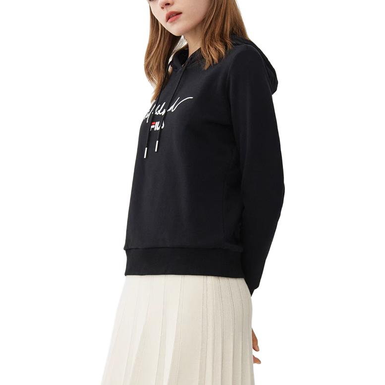 Lookbook (W) Sudadera con Capucha FILA Oversize Negra con Letras Grandes. F11W118232F-BK