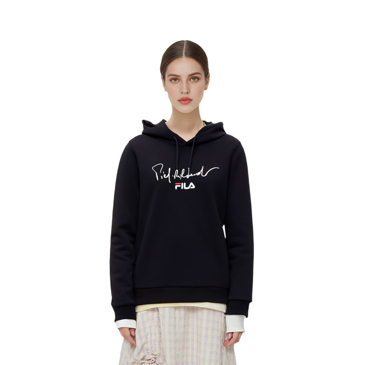 Purchase (W) Sudadera con Capucha FILA Oversize Negra con Letras Grandes. F11W118232F-BK