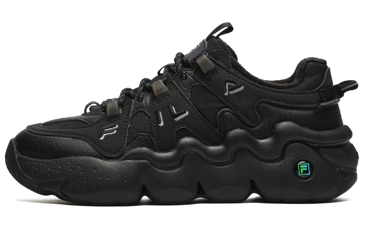 (Women) FILA Panini We Velour Retro Basketball Shoes 'Black' F12W242127FBK