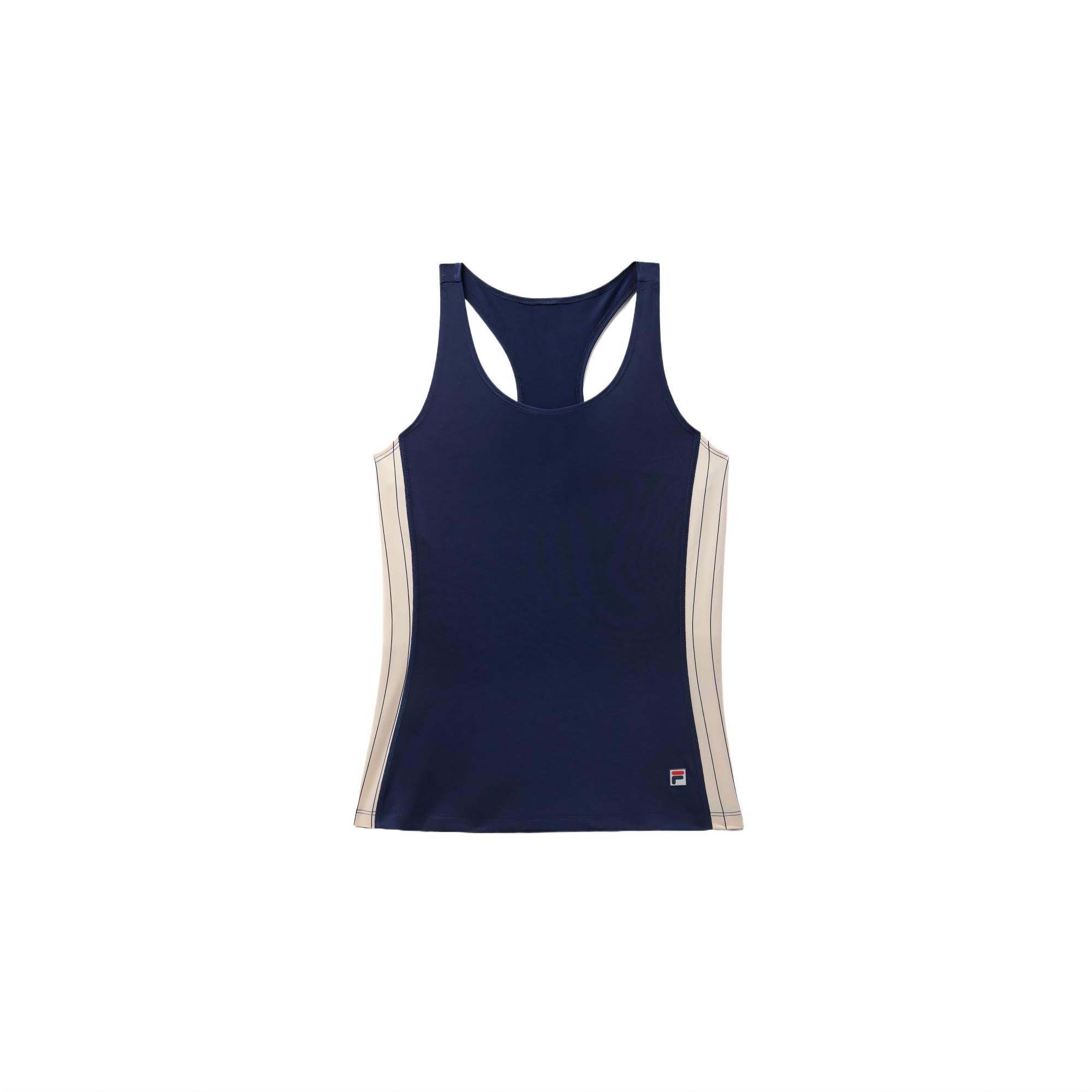 (Women) FILA Performance Iconic Racerback Tennis Shirt - Green Striped Jacket TW431112-492