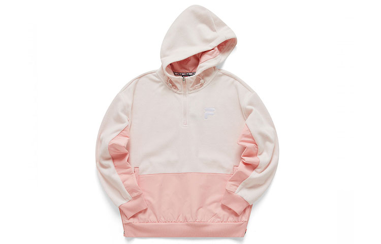 (Women) FILA Pink Fleece Hoodie - Casual Sports Style T11W113213F-LP
