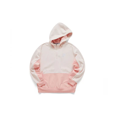 (Women) FILA Pink Fleece Hoodie - Casual Sports Style T11W113213F-LP