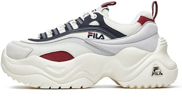 (Women) FILA Pose Ray Flatform Chunky Shoes 'White Navy Red' T12W014201FSV (Women) FILA Pose Ray Flatform Chunky Shoes 'White Navy Red' T12W014201FSV