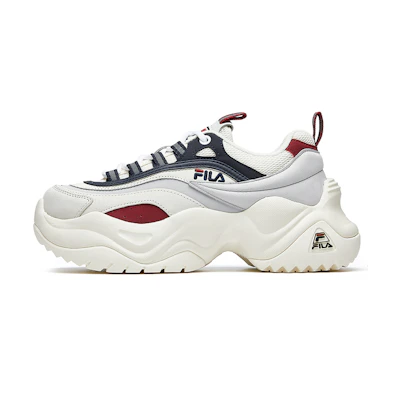 (W) FILA Pose Ray Flatform Chunky Shoes 'White Navy Red'