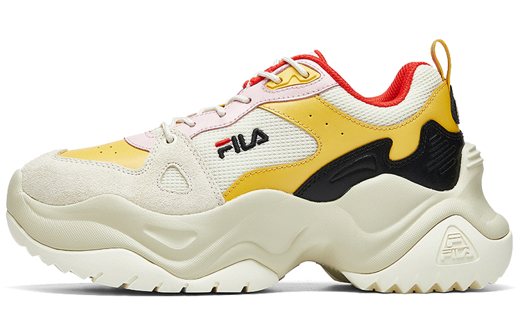 (Women) FILA Pose wedge trainer Yellow//black 'White' F12W014103FVM