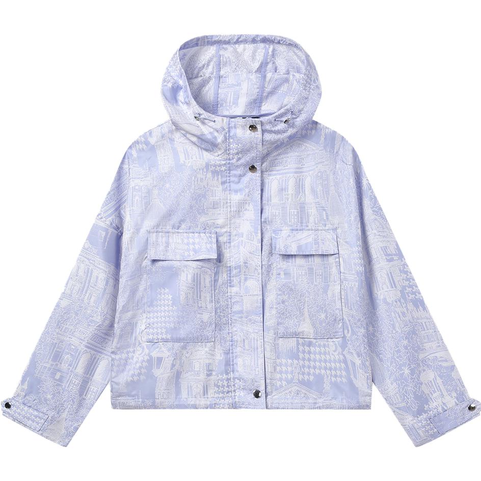 (Women) FILA Printed Loose-Fit Hooded Woven Casual Jacket Autumn Style Retro F11W338702FZA 圖 2