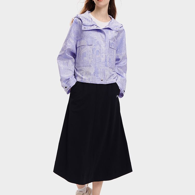 (Women) FILA Printed Loose-Fit Hooded Woven Casual Jacket Autumn Style Retro F11W338702FZA 圖 4