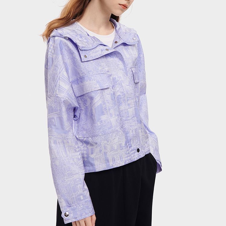 (Women) FILA Printed Loose-Fit Hooded Woven Casual Jacket Autumn Style Retro F11W338702FZA 圖 6