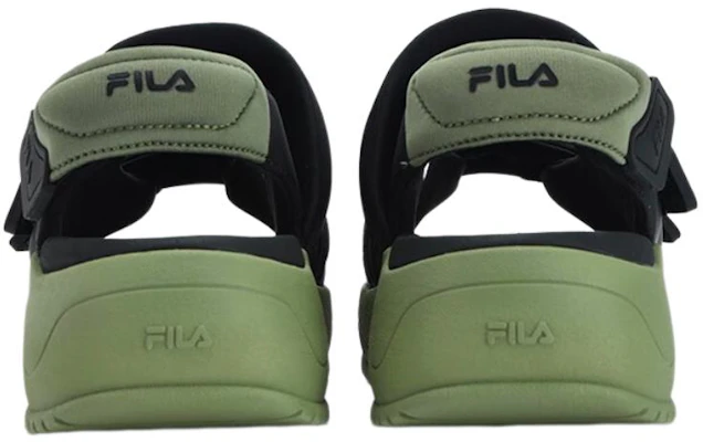 (W) Sandal FILA Puff 'Hitam Hijau' F12W321401FBO Lookbook (W) Sandal FILA Puff 'Hitam Hijau' F12W321401FBO