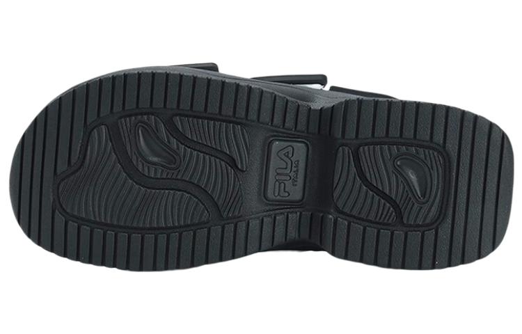 Shop (W) FILA白黑色绒面凉鞋 F12W321401FWA