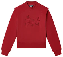 Order (Women) FILA Pullover Sweatshirt Embroidered Logo - Hot Red F11W318204FRD