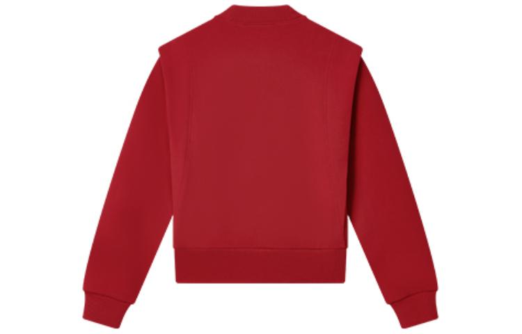 Lookbook (W) FILA 刺繡Logo熱紅色套頭長袖運動衫 F11W318204FRD