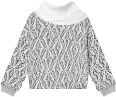 Order (Women) FILA Pullover Sweatshirt with Patchwork and All-Over Print Design F11W344203F-ZA