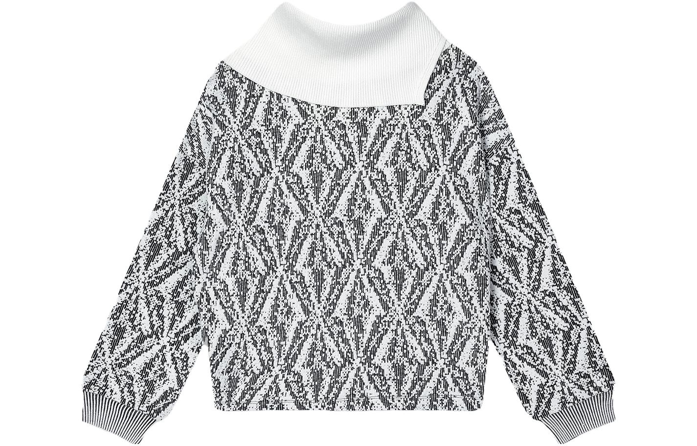 Lookbook (W) FILA 拼布設計與全版印花圓領套頭衛衣 F11W344203F-ZA