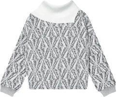 Lookbook (Women) FILA Pullover Sweatshirt with Patchwork and All-Over Print Design F11W344203F-ZA