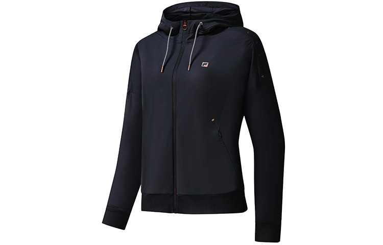 (Women) FILA Pure Color Logo Hooded Knit Jacket - Royal Blue A11W231504F-NV 圖 4