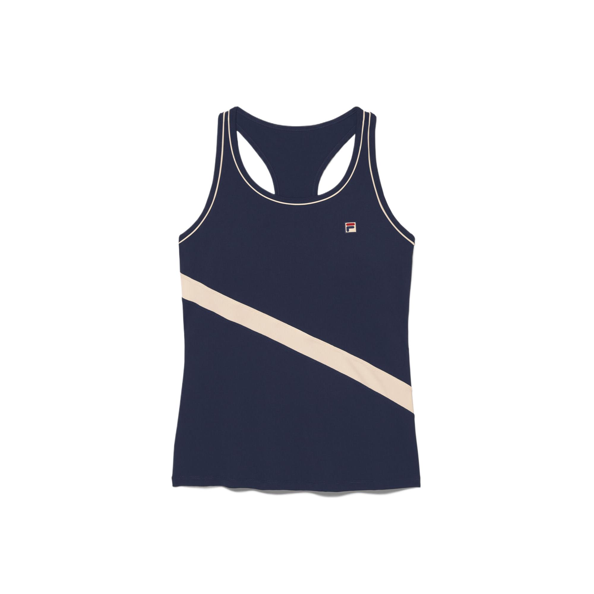 (Women) FILA Racerback HERITAGE Blue Classic Sports Tank Top - Stylish & Comfy TW33D993-492