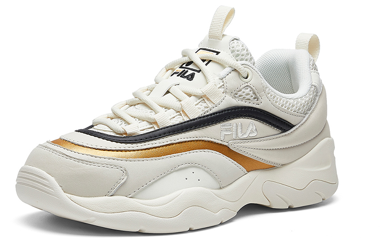 (W) FILA Ray VNTG Low Running Shoes White/Gold 圖 2