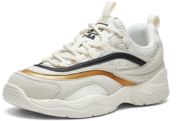 Women FILA Ray VNTG Low Running Shoes White Gold F12W011104FWD Novelship