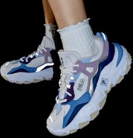 (W) Kasut Retro FILA Ray Tracer 2 'Putih Biru Merah Jambu' F12W232140FNA 4