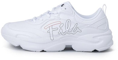 (Women) FILA Ray Trainer V2 Script Sneakers FS256RU03X012-100 (Women) FILA Ray Trainer V2 Script Sneakers FS256RU03X012-100