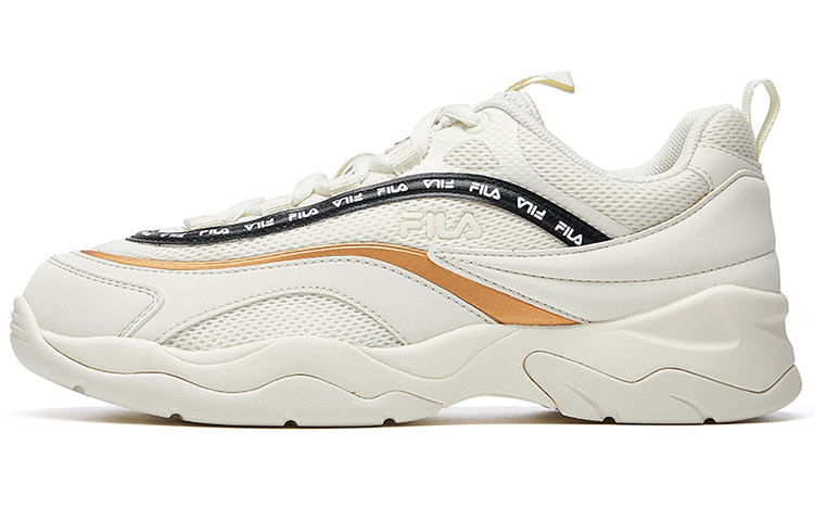 (Women) FILA Ray VNTG Running Shoes White/Black/Gold F62W031112FSW