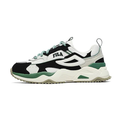 (W) FILA Rayflide Athletic Shoes 'Black White Green'