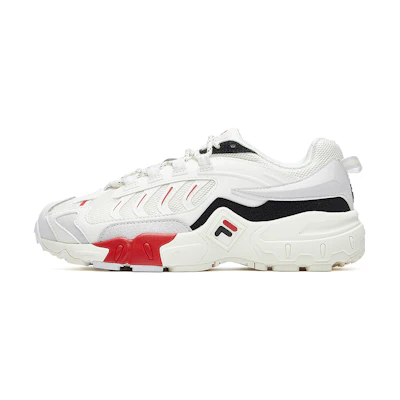 (W) FILA Retro Running Shoes White/Red/Black