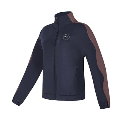(Women) FILA Retro Sports Jacket with Logo in Deep Celestial Blue A11W411501F-NV