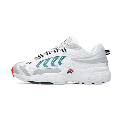 (W) FILA Running Shoes Grey/White/Green