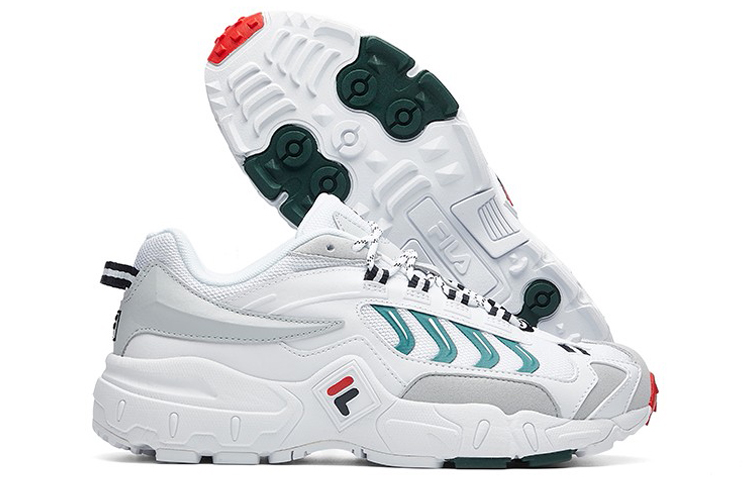 Shop (W) FILA ランニングシューズ グレー/白/緑 F12W031110FWG