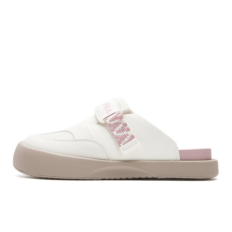 (Women) FILA SMILA Retro Stylish Classic Clogs - Off-White/Breeze Purple F12W621508FGZ