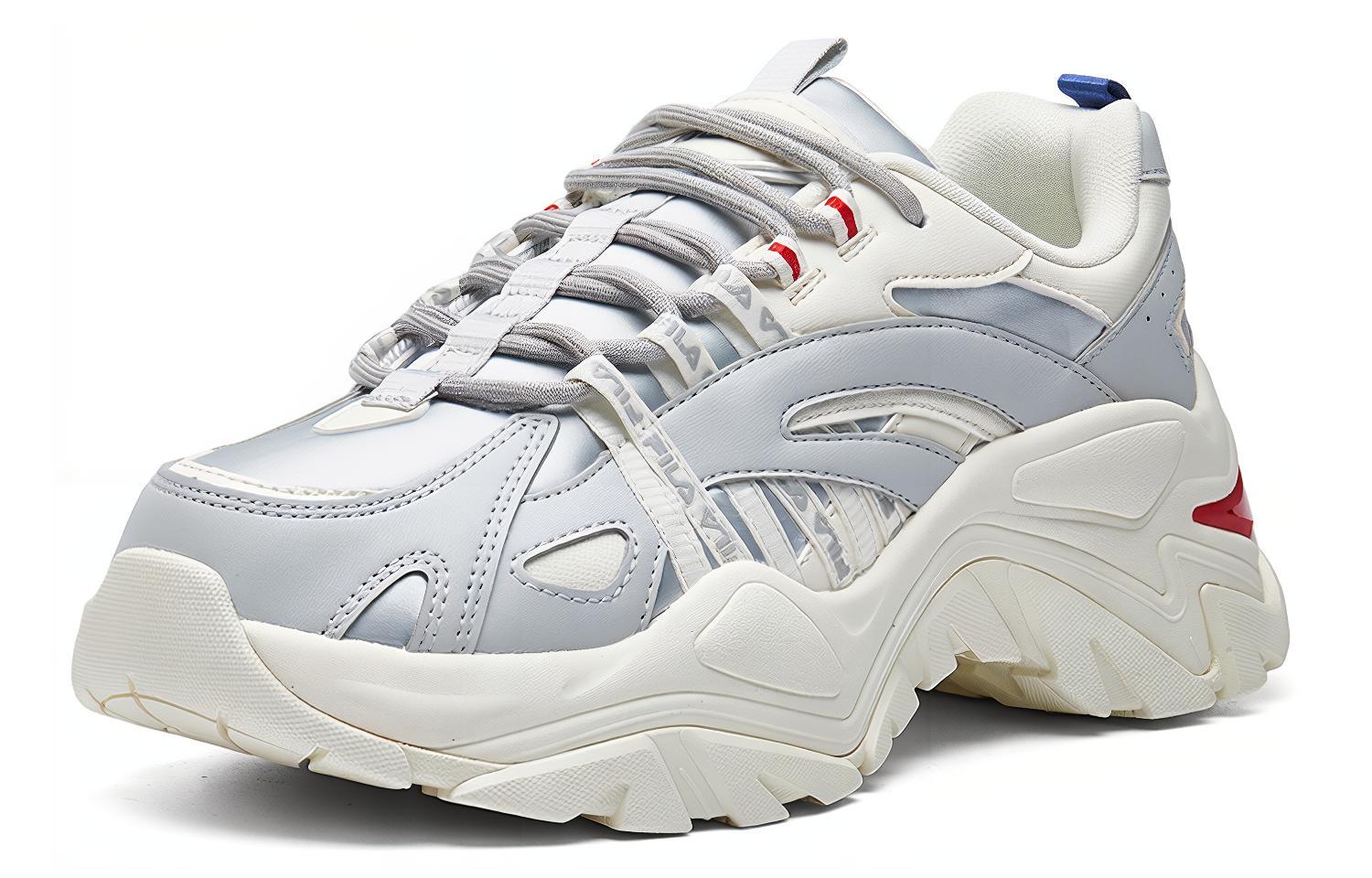 Order Fila 斐樂 Sofia 魚刺 厚底休閒老爹鞋 女款 灰白紅
