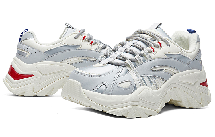 Shop Fila 斐樂 Sofia 魚刺 厚底休閒老爹鞋 女款 灰白紅