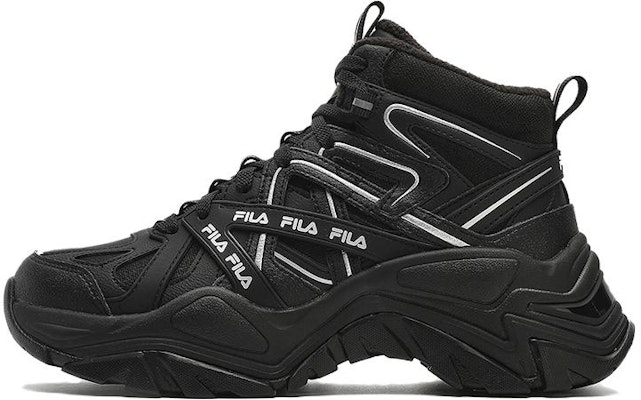 Black velvet discount fila shoes