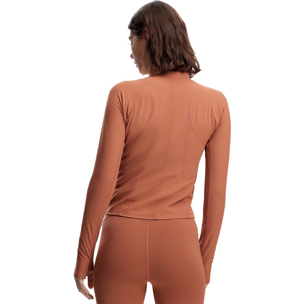 (Women) FILA Solid Color Fitness Knit Jacket Brick Brown A11W341502F-BN 圖 7