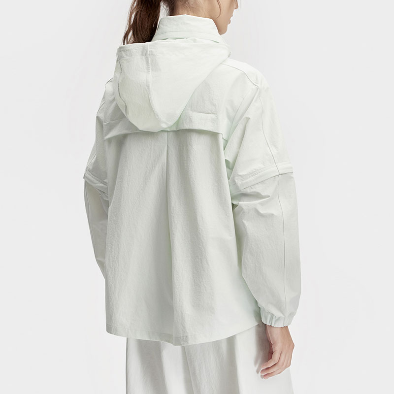 (Women) FILA Solid Color Hooded Woven Sports Jacket Light Green A11W417705F-LG 圖 5