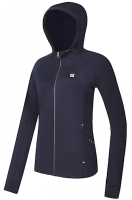 (W) FILA純色連帽外套皇家藍 A11W411507F-NV Shop (W) FILA純色連帽外套皇家藍 A11W411507F-NV