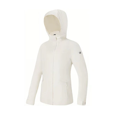 (Women) FILA Solid Outdoor Mid-Length Hooded Jacket - Cloud White A11W417708F-WT