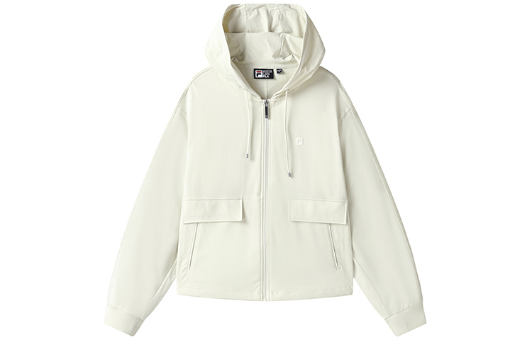 (Women) FILA Solid Pocket Knit Zip Hoodie Yellow Off-White F11W317503F-IV 圖 2