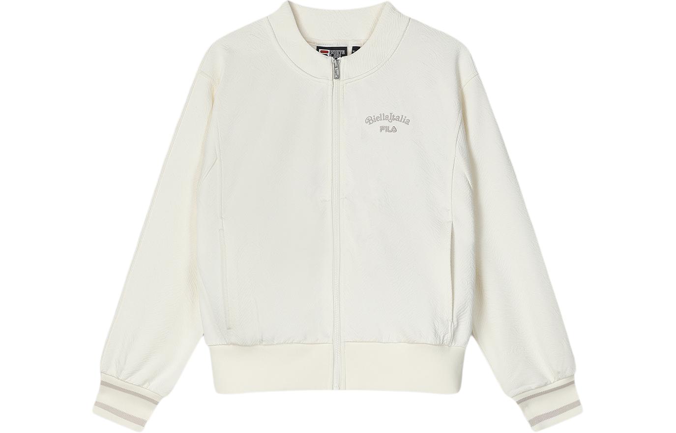 (Women) FILA Solid White Knitted Jacket Lunar Rabbit Edition F11W418503F-IV