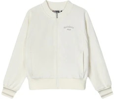 (Women) FILA Solid White Knitted Jacket Lunar Rabbit Edition F11W418503F-IV (Women) FILA Solid White Knitted Jacket Lunar Rabbit Edition F11W418503F-IV