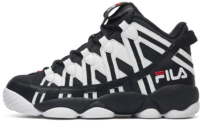 Women FILA Spaghetti Mid Black White Retro Basketball