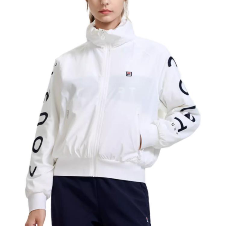 (Women) FILA SS23  White Loose Fit Stand Collar Tennis Jacket. A11W313701F-WT 圖 4