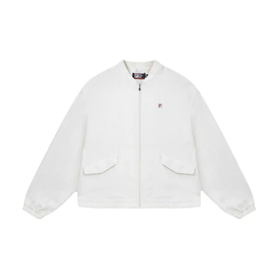 (Women) FILA SS23 Fashion Hooded Sports Jacket - Standard White F11W331702FWT