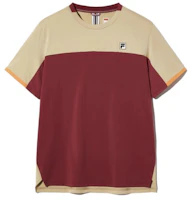 (Women) FILA SS25 Tennis Shirt Wine Red - Stylish, Comfortable & Soft. FS2RSH2303MWIN (Women) FILA SS25 Tennis Shirt Wine Red - Stylish, Comfortable & Soft. FS2RSH2303MWIN