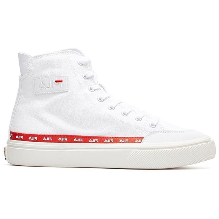(W) FILA Strada High-Top Canvas Shoe White/Red 圖 2