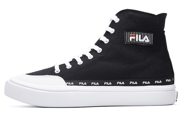 (Women) FILA Strada High Top Canvas 'Black White' F12W034412FBW